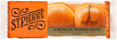 A picture of St Pierre Brioche Burger Buns Pre-Sliced
